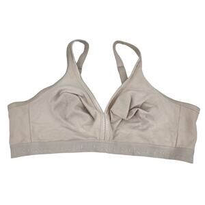 Cacique Unlined Wire Free Full Coverage Wide Band Bra Size 46C